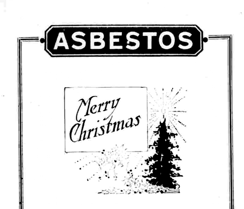 1929 December Asbestos Merry Xmas AsbestosMagazine 1